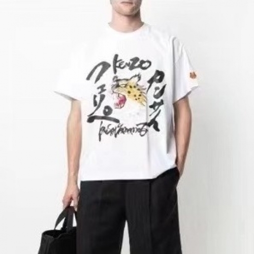 ケンゾーケンゾーユニセックスタイガーカジュアルコットン半袖Tシャツn0141ホワイト