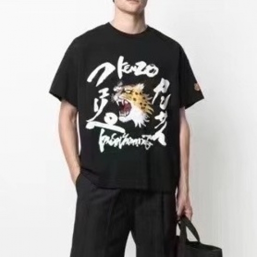 ケンゾーケンゾーユニセックスタイガーカジュアルコットン半袖Tシャツn0142ブラック