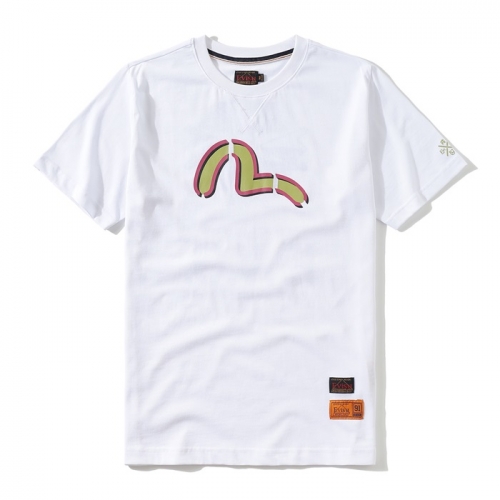 エヴィスエヴィスメンズカモメコットン半袖Tシャツi0048ホワイト