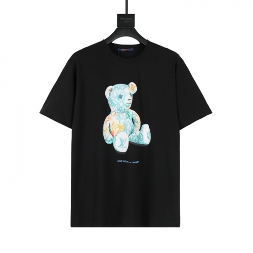 ルイヴィトンルイヴィトンユニセックス半袖Tシャツu02741ブラック