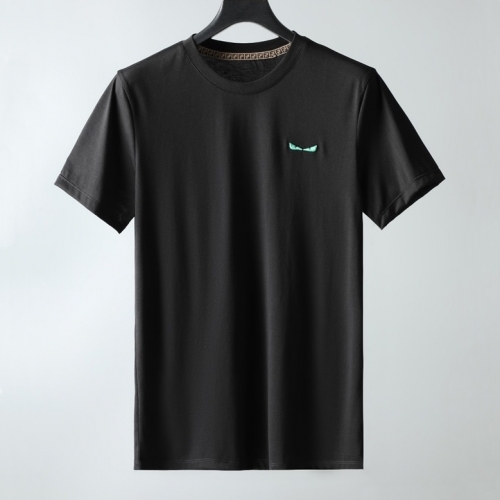 ェンディェンディメンズカジュアルコットン半袖Tシャツn0956ブラック