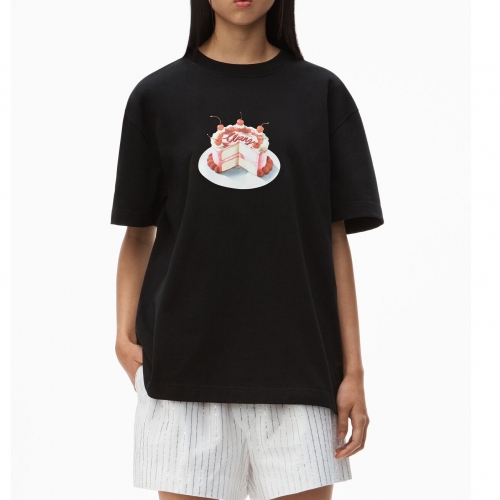 アレクサンダーワンユニセックス半袖Tシャツw0157ブラック