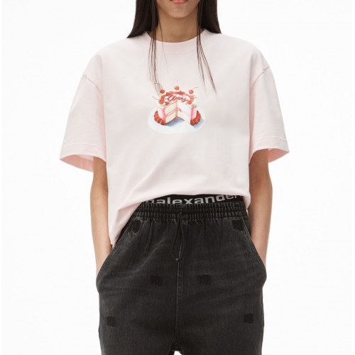 アレクサンダーワンユニセックス半袖Tシャツw0158ピンク