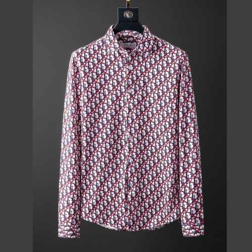 ディオールディオールメンズクラシックシャツo01195レッド
