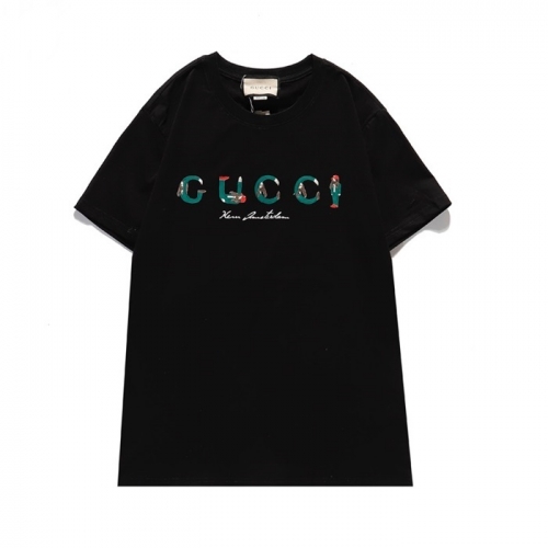 グッチユニセックス半袖Tシャツc03594.ブラック