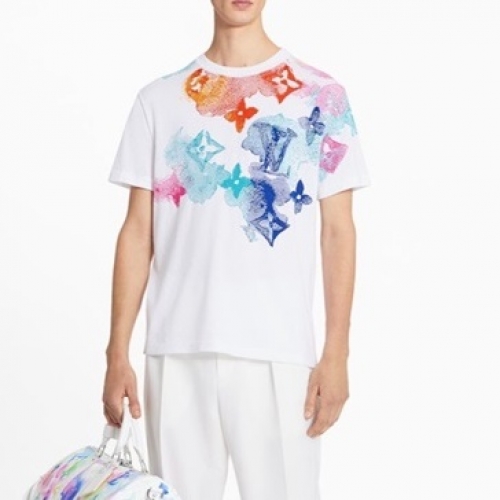 ルイヴィトンユニセックス半袖Tシャツu02747ホワイト