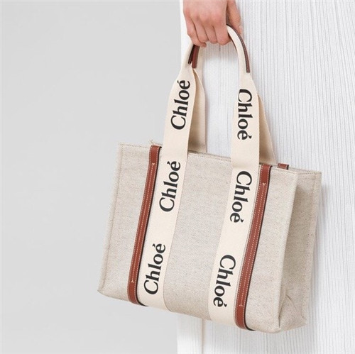 クロエレディースウッディトートバッグショッパーバッグ,B0213,ベージュ