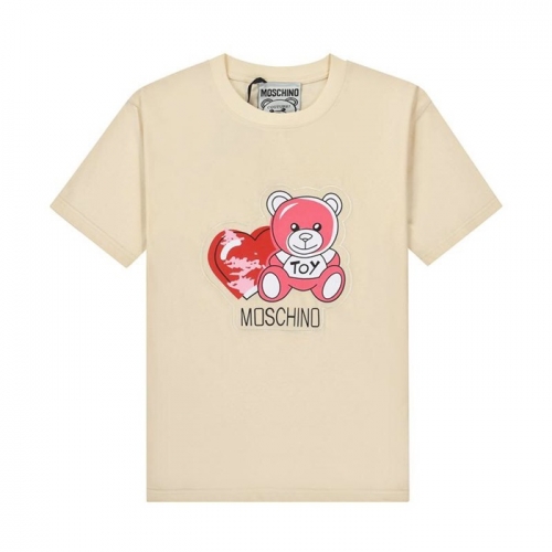 モスキーノモスキーノユニセックスコットン半袖Tシャツs01150アイボリー