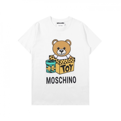 モスキーノモスキーノユニセックスコットン半袖Tシャツs01153ホワイト