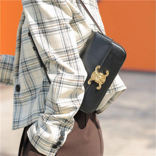 セリーヌセリーヌレディースレザーハボバッグ,B0675,ブラック