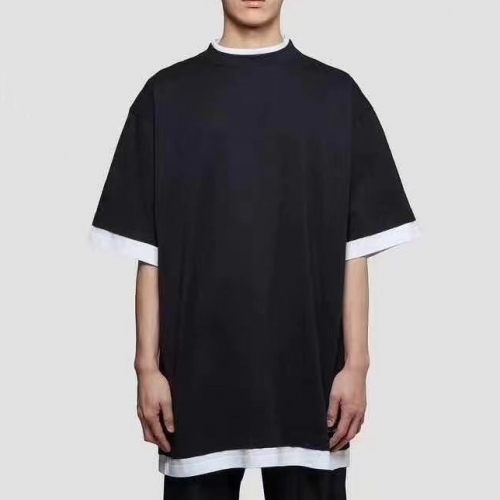 バレンシアガバレンシアガユニセックスコットン半袖Tシャツl0998ブラック