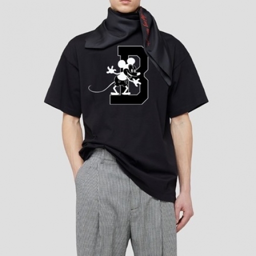 バーバリーバーバリーユニセックスコットン半袖Tシャツr03814ブラック