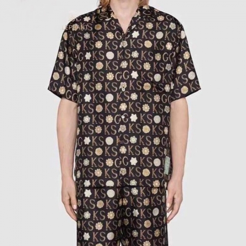 グッチグッチメンズカジュアルコットンシャツc03603ブラック