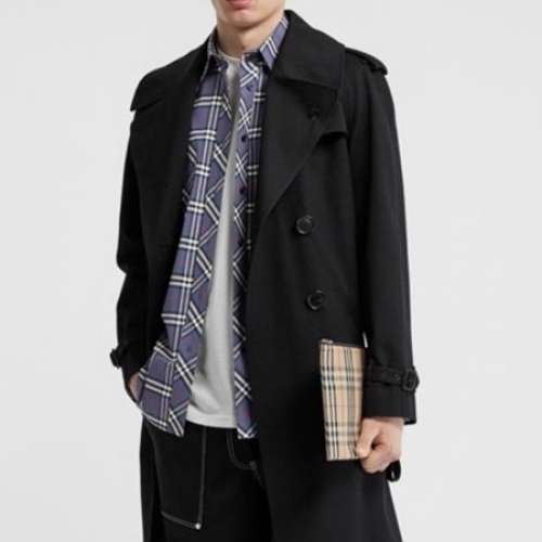 バーバリーバーバリーメンズヴィンテージベーシックシャツr03818.ネイビー