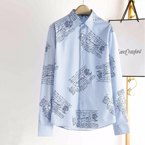 ディオールディオールメンズクラシックシャツo01209ブルー