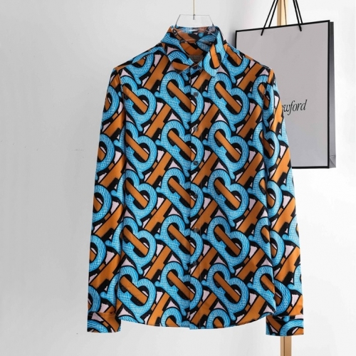 バーバリーバーバリーメンズヴィンテージベーシックシャツr03821ブルー