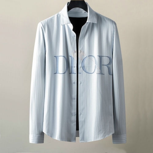 ディオールディオールメンズクラシックシャツo01211ブルー