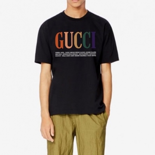 グッチユニセックス半袖Tシャツc03606.ブラック