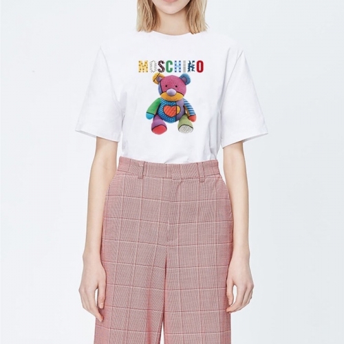 モスキーノモスキーノユニセックスコットン半袖Tシャツs01156.ホワイト