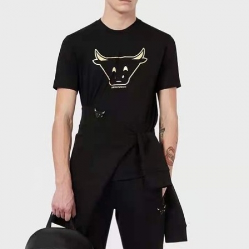 アルマーニアルマーニメンズ半袖Tシャツm0885ブラック