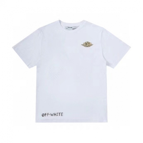 オフホワイトオフホワイトユニセックスプリントコットン半袖Tシャツf0713ホワイト