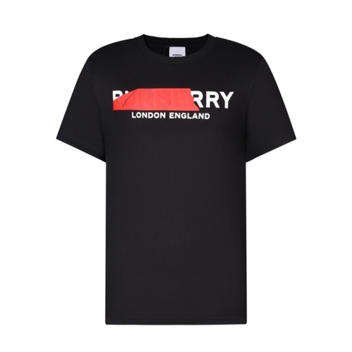 バーバリーバーバリーユニセックスコットン半袖Tシャツr03825ブラック