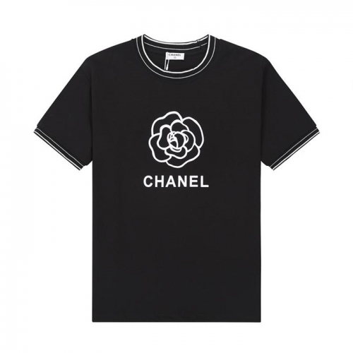 シャネル'シャネルユニセックス''コットン半袖Tシャツl0672ブラック