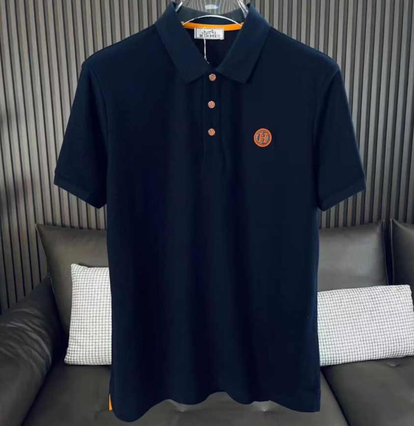 エルメス-エルメスメンズクルーネック半袖Tシャツr0632ブラック