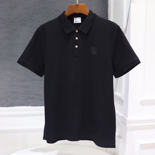 バーバリーメンズコットン半袖Tシャツr03845.ブラック