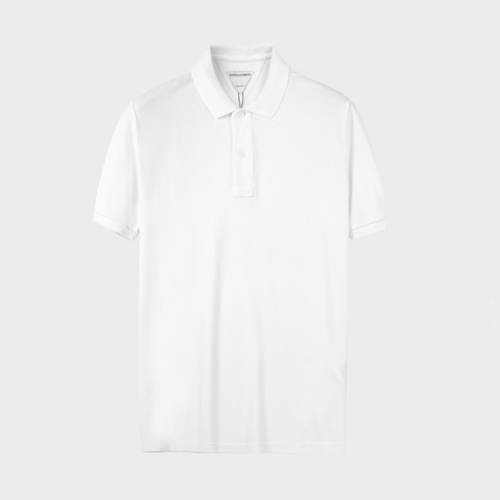 ボッテガヴェネタメンズビジネスポロ半袖Tシャツt0117ホワイト