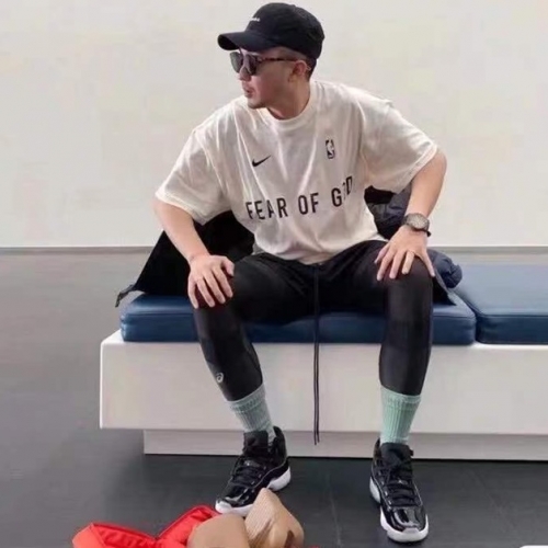 フィアオブゴッドユニセックスミニマルコットン半袖Tシャツa0259ホワイト