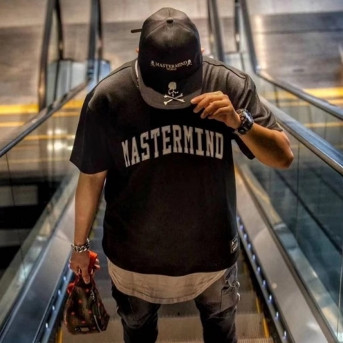 マスターマインドメンズコットン半袖Tシャツs0120ブラック