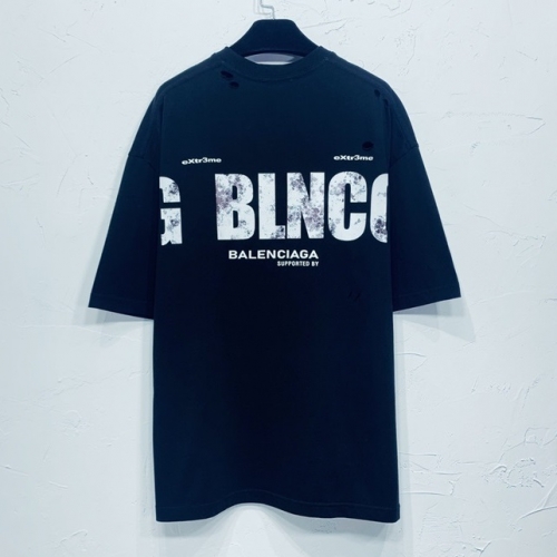 バレンシアガユニセックスコットン半袖Tシャツl01006ブラック