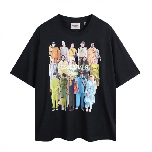 フィアオブゴッドユニセックスミニマルコットン半袖Tシャツa0265ブラック