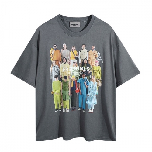 フィアオブゴッドユニセックスミニマルコットン半袖Tシャツa0266グレー