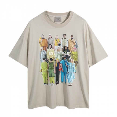 フィアオブゴッドユニセックスミニマルコットン半袖Tシャツa0267ベージュ