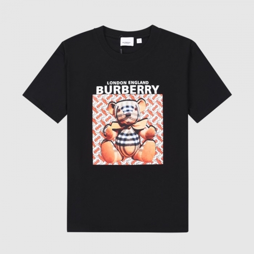 バーバリーユニセックスコットン半袖Tシャツr03855ブラック