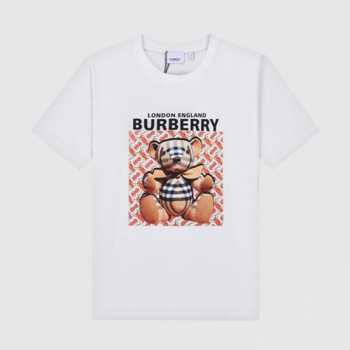 バーバリーユニセックスコットン半袖Tシャツr03856ホワイト