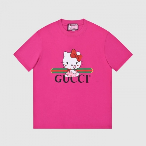 グッチユニセックス半袖Tシャツc03660ピンク