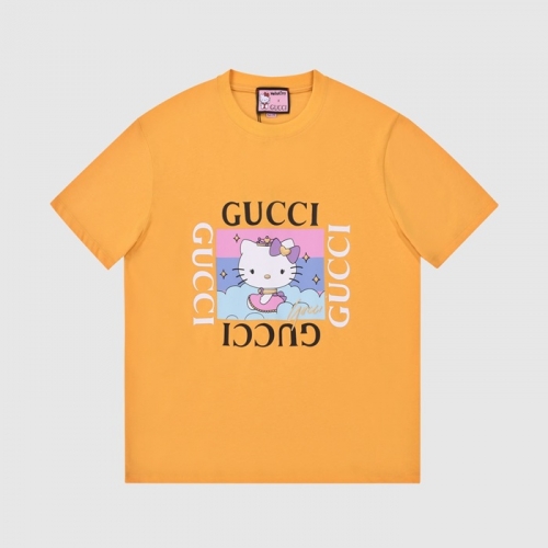 グッチユニセックス半袖Tシャツc03662オレンジ