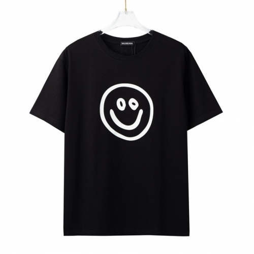 バレンシアガユニセックスコットン半袖Tシャツl01018ブラック