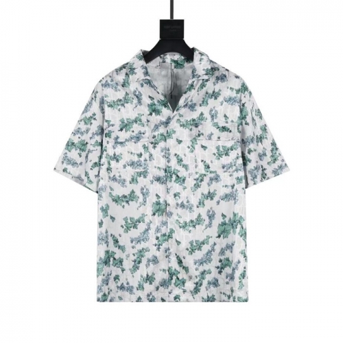 -ディオールユニセックスカジュアルクルーネック半袖Tシャツo01223ホワイト