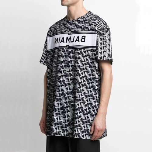 バルマンメンズコットン半袖Tシャツm0136ブラック