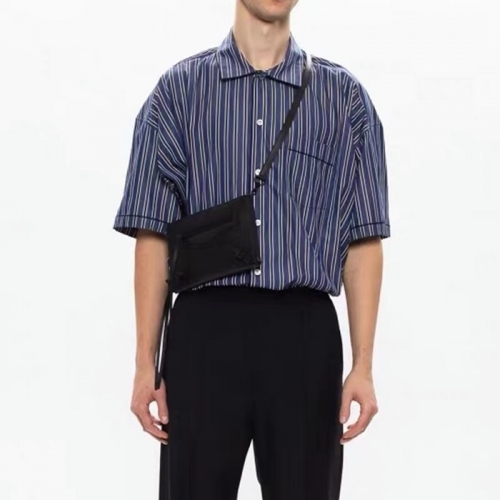 バレンシアガユニセックスコットン半袖Tシャツl01022ブルー