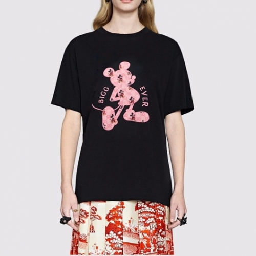 グッチユニセックス半袖Tシャツc03691ブラック