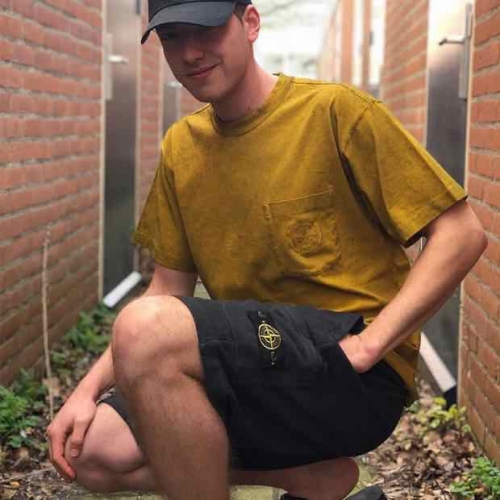 ストーンアイランドメンズカジュアルショートパンツo0323ブラック