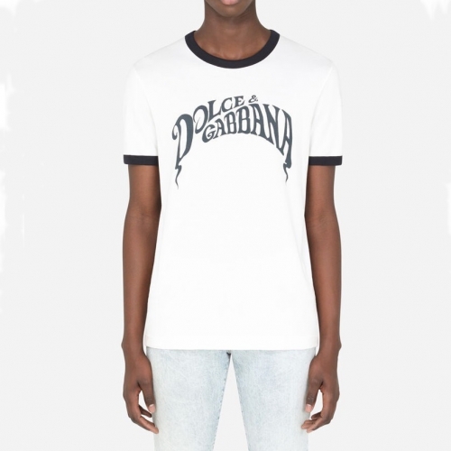 ドルチェ＆ガッバーナメンズシルケット半袖Tシャツl0323ホワイト