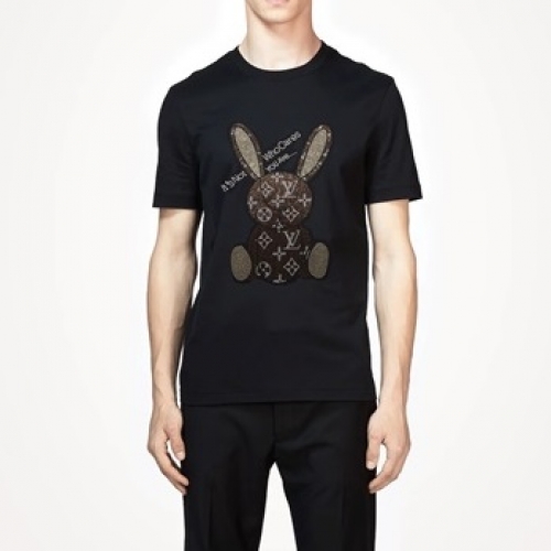 ルイヴィトンユニセックス半袖Tシャツu02819ブラック