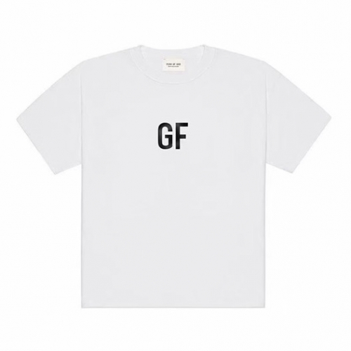 フィアオブゴッドユニセックスミニマルコットン半袖Tシャツa0271ホワイト