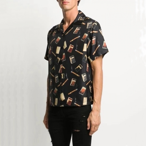 アミリユニセックスコットン半袖Tシャツ0167ブラック